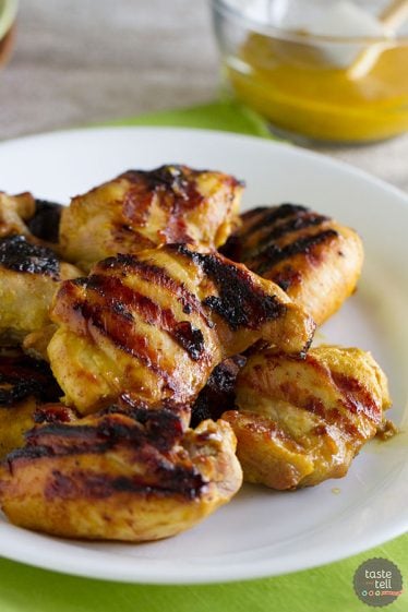 Maple Mustard Grilled Chicken Wings Taste And Tell