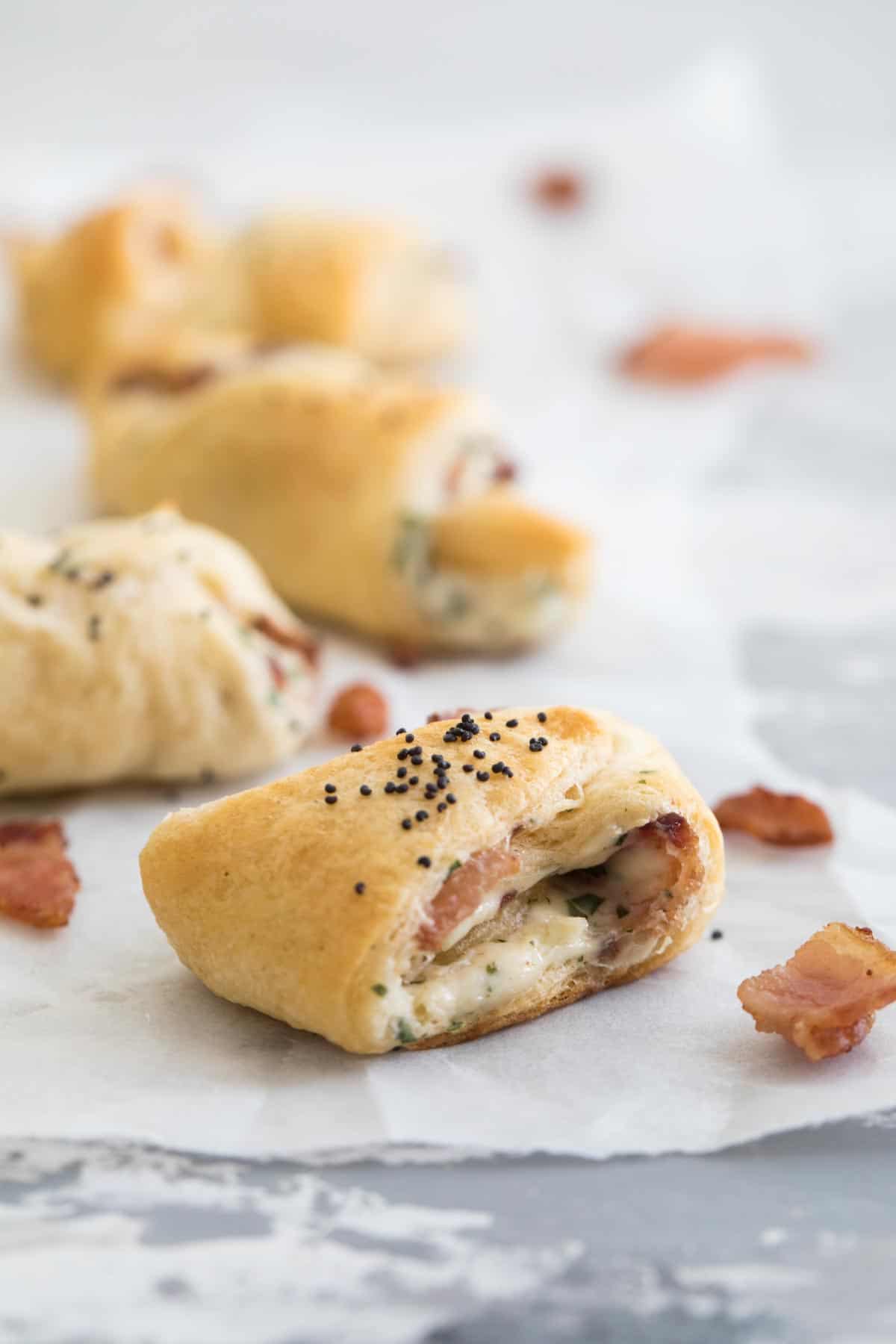 Bacon and Cream Cheese Crescent Appetizer Recipe - Taste and Tell
