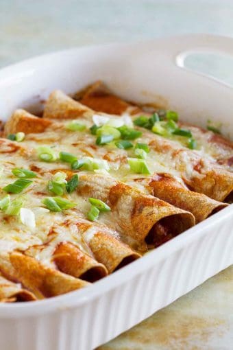 Easy Enchiladas with Sausage and Beans - Taste and Tell