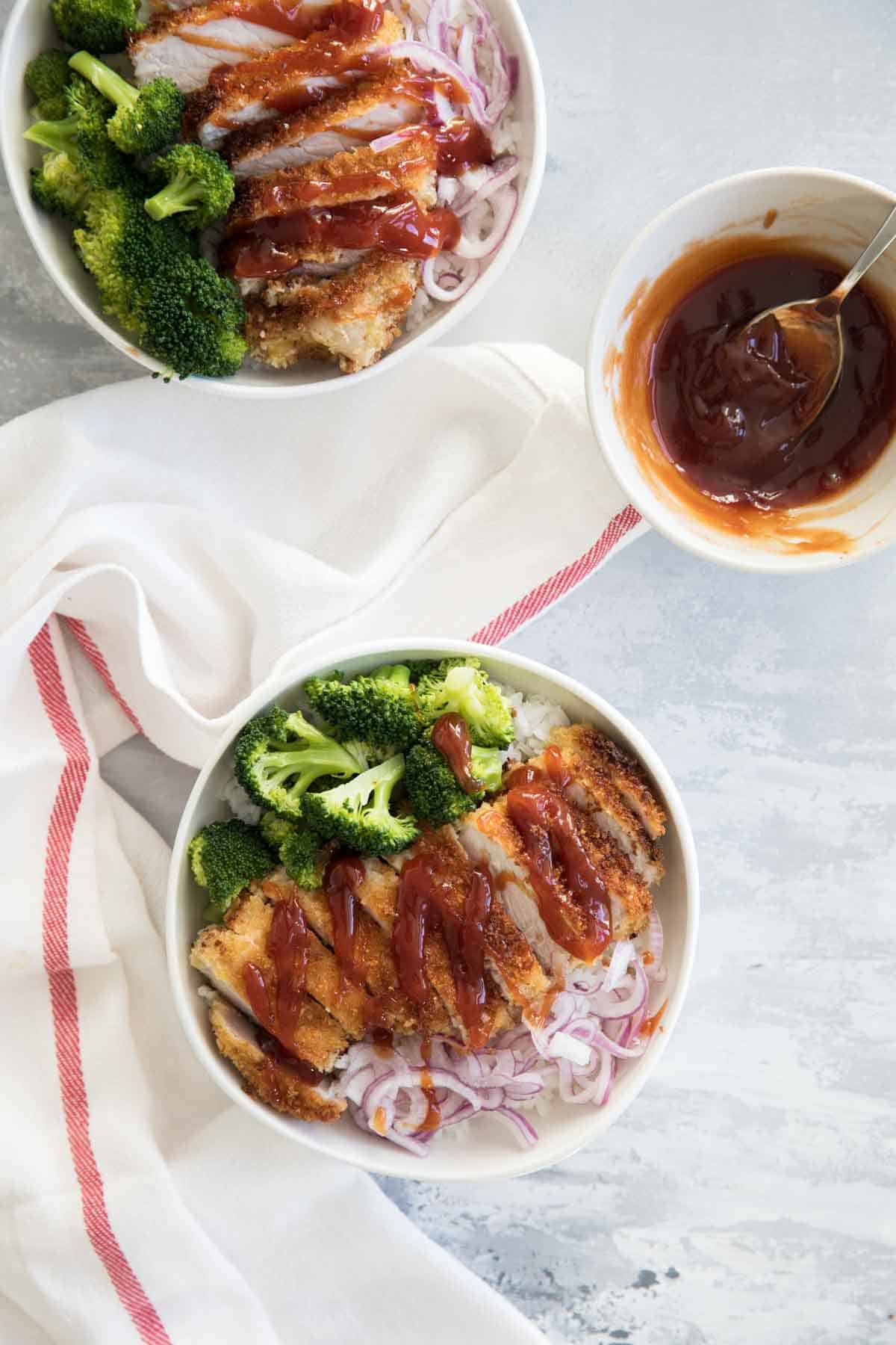 Sweet and Sour Pork Rice Bowls