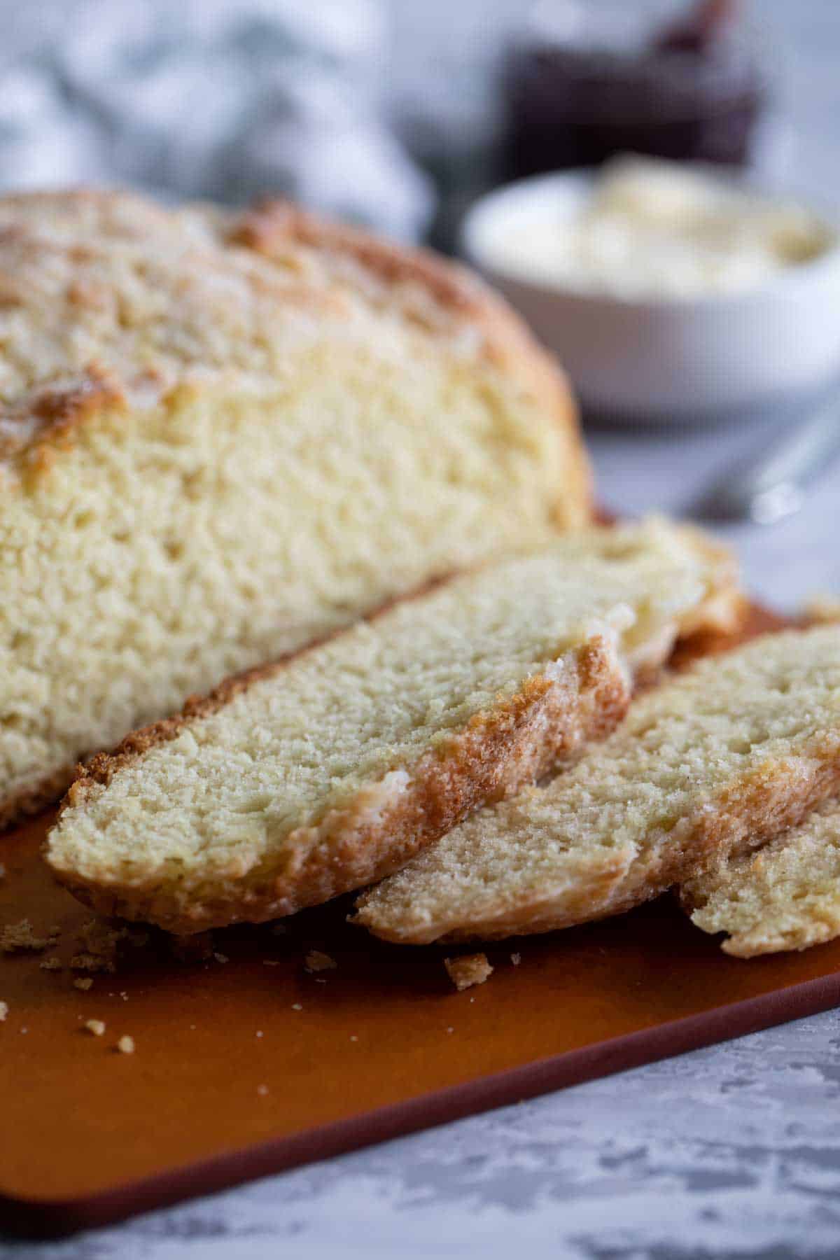 sliced loaf of Irish Soda Bread.