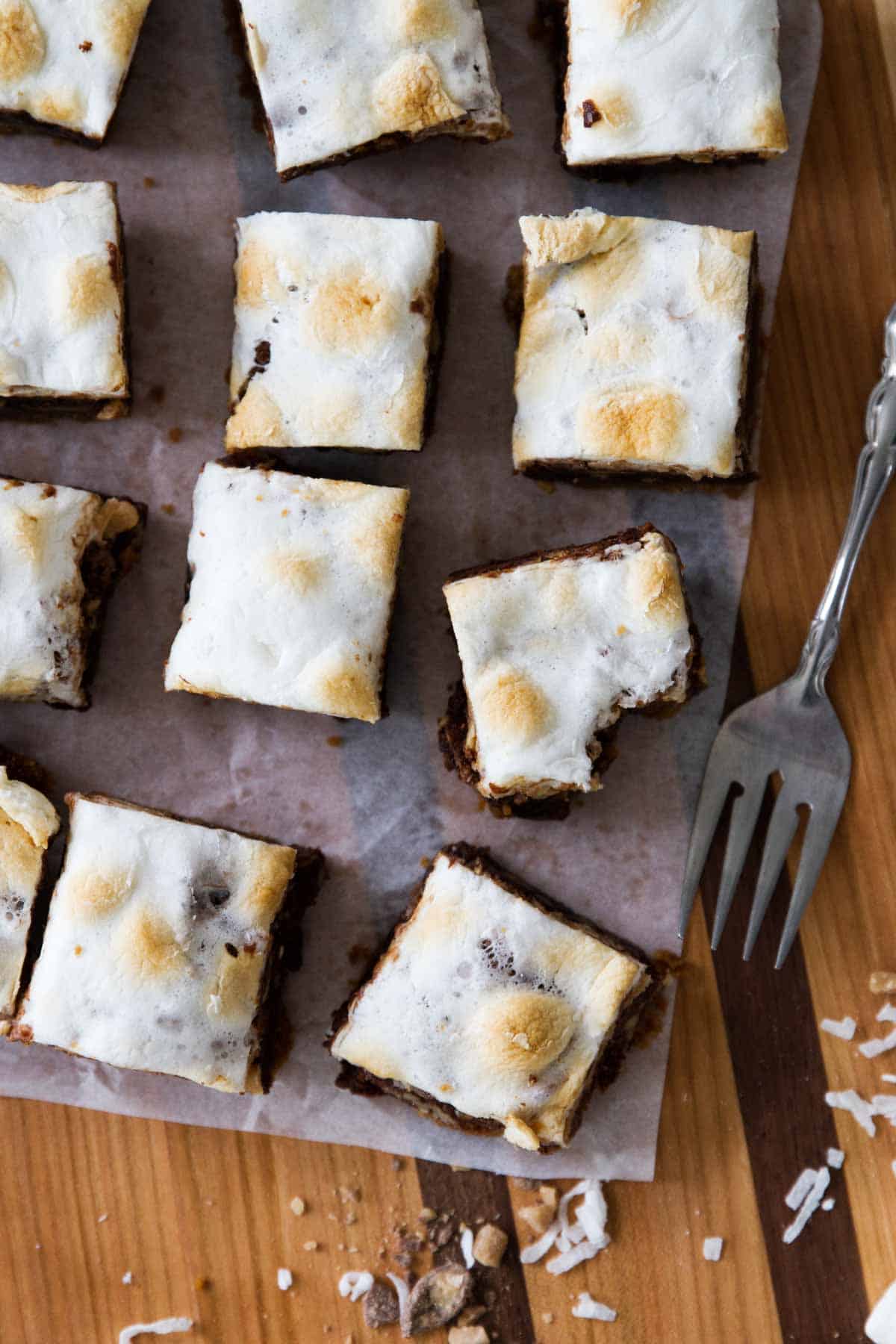 Coconut Toffee Rocky Road Brownies