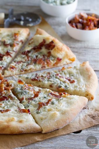 Blue Cheese and Bacon Pizza - Taste and Tell