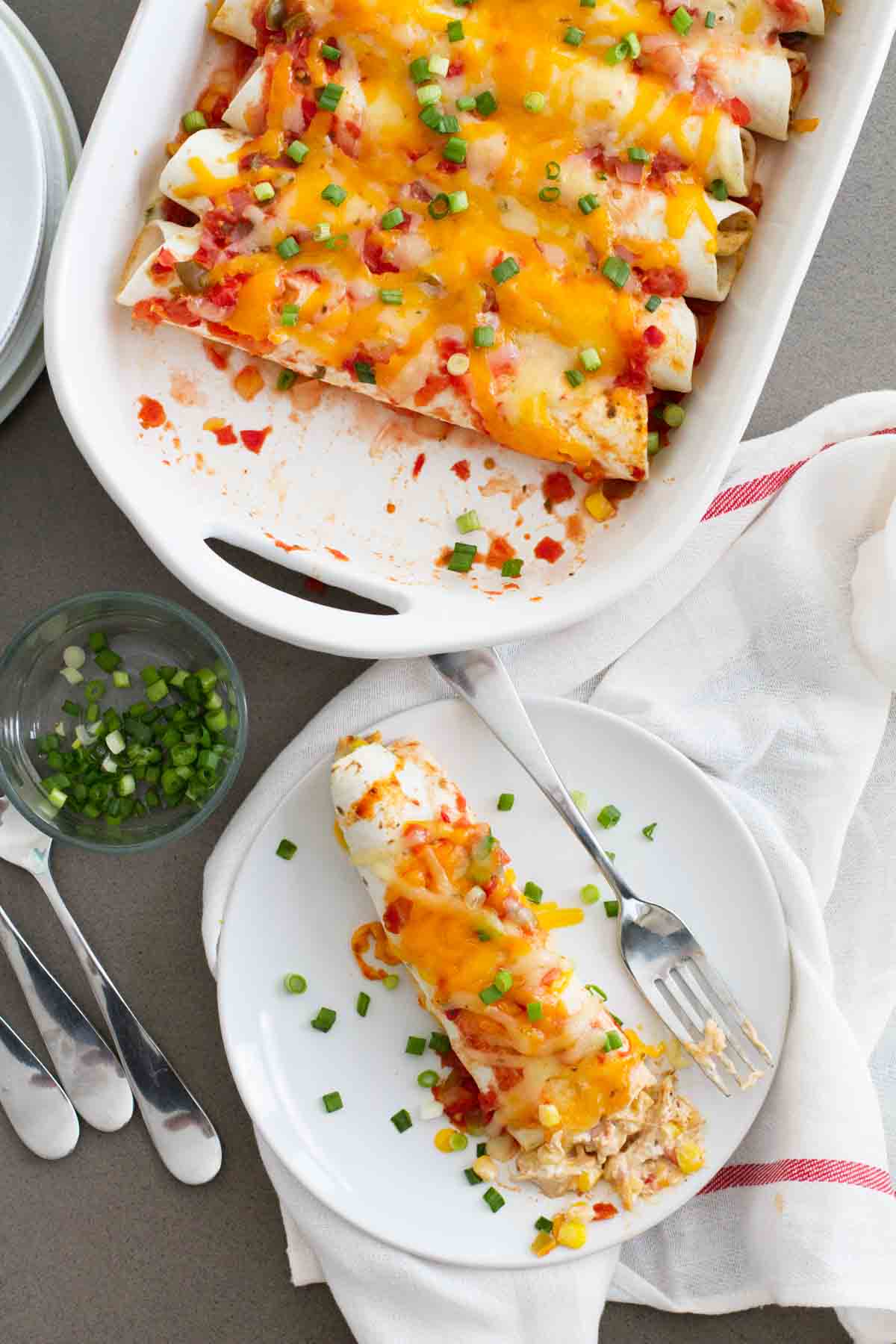 Cream Cheese Chicken Enchiladas - Taste and Tell