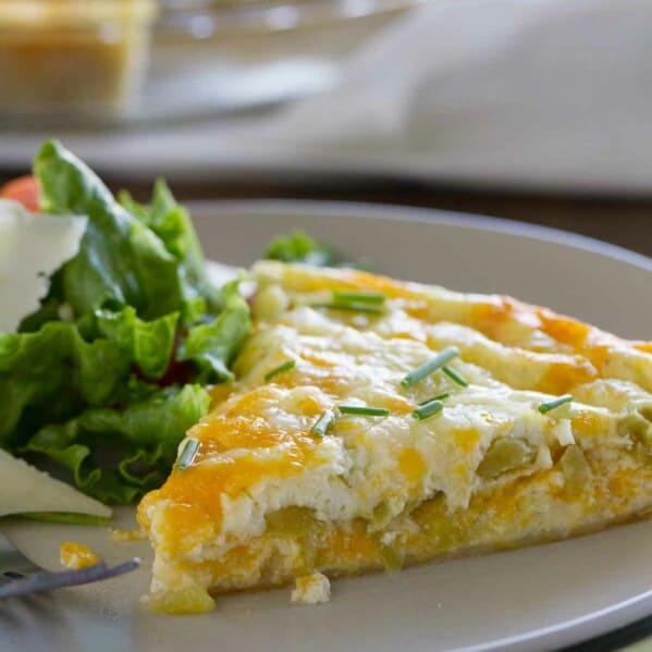Green Chile Tortilla Pie - Taste and Tell