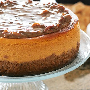 Larger-Than-Life Praline Cheesecake - Taste and Tell