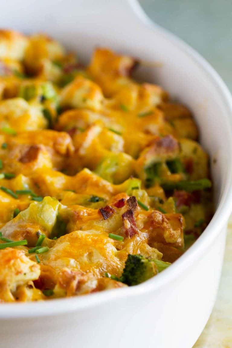 Ham and Cheese Strata with Broccoli - Taste and Tell