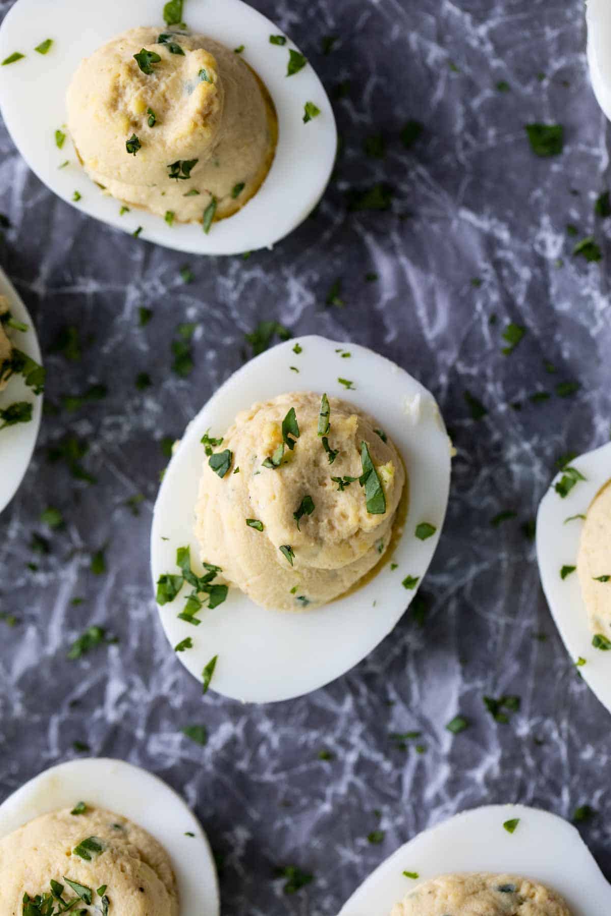 Deviled Eggs with Asian Flavors.