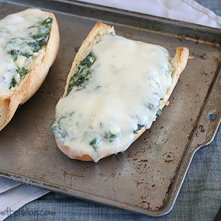 Spinach-Artichoke French Bread Pizza - Taste and Tell