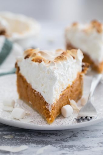 Sweet Potato Pie with Marshmallow Coconut Meringue - Taste and Tell