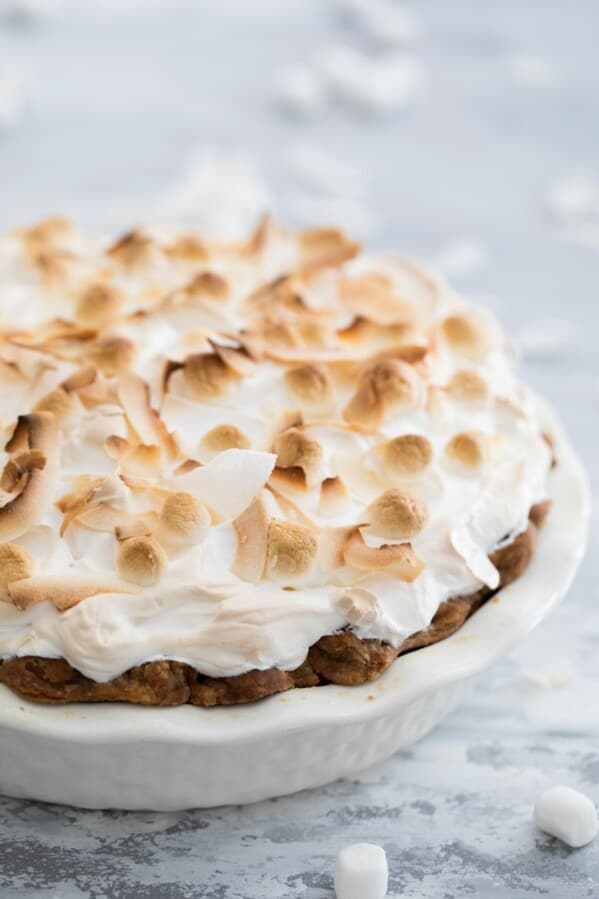 Sweet Potato Pie with Marshmallow Coconut Meringue - Taste and Tell