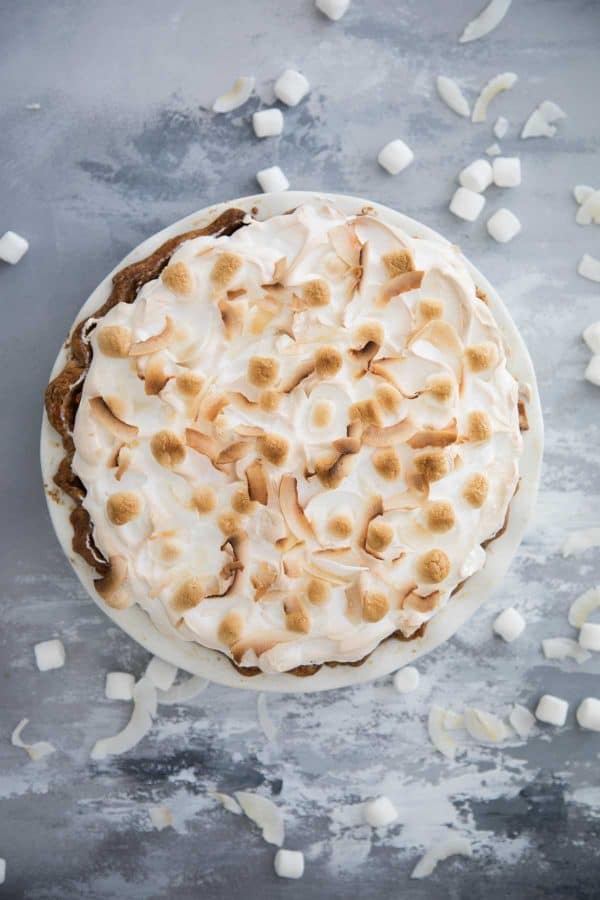 Sweet Potato Pie with Marshmallow Coconut Meringue - Taste and Tell