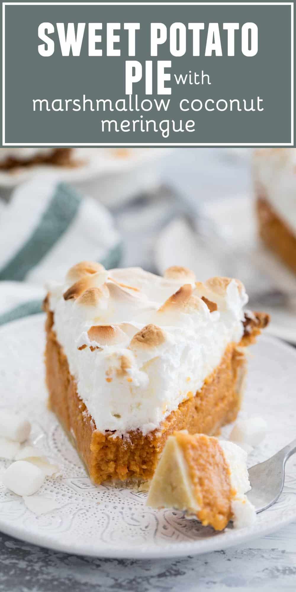 Sweet Potato Pie with Marshmallow Coconut Meringue Taste and Tell