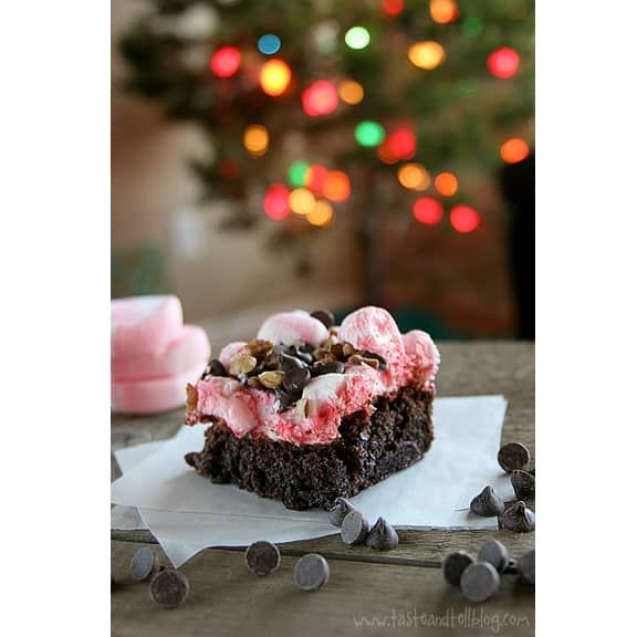 Peppermint Rocky Road Brownies Taste And Tell