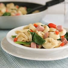 Brown Butter Tortellini with Spinach and Ham - Taste and Tell