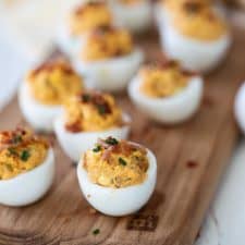 The Best Deviled Eggs with Bacon - Just a Taste