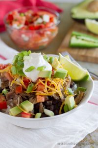 Pork Carnitas Burrito Bowl - Taste and Tell