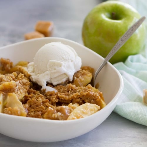 Caramel Apple Crisp Recipe - Easy Apple Crisp - Taste and Tell