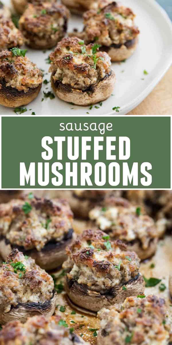 Easy Sausage Stuffed Mushrooms with Cream Cheese - Taste and Tell