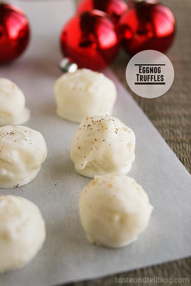 Eggnog Truffles - Taste and Tell