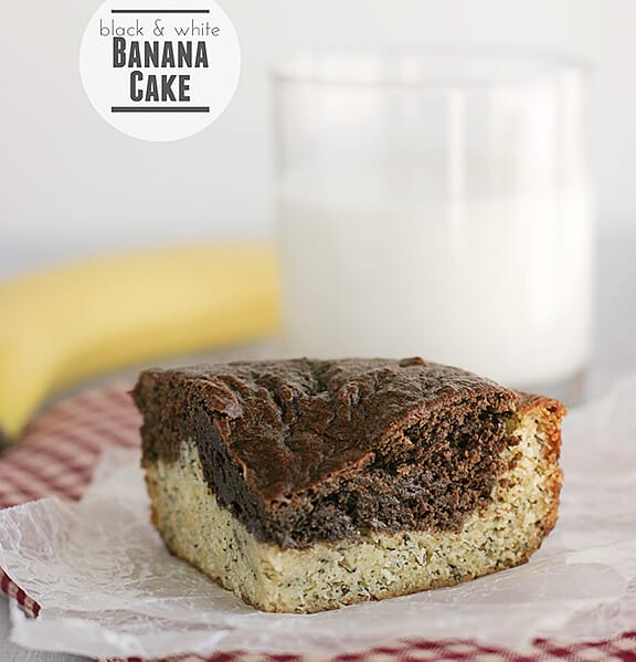 Black and White Banana Cake | www.tasteandtellblog.com #recipe #banana #cake