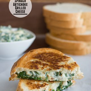 Spinach Artichoke Grilled Cheese - Taste and Tell