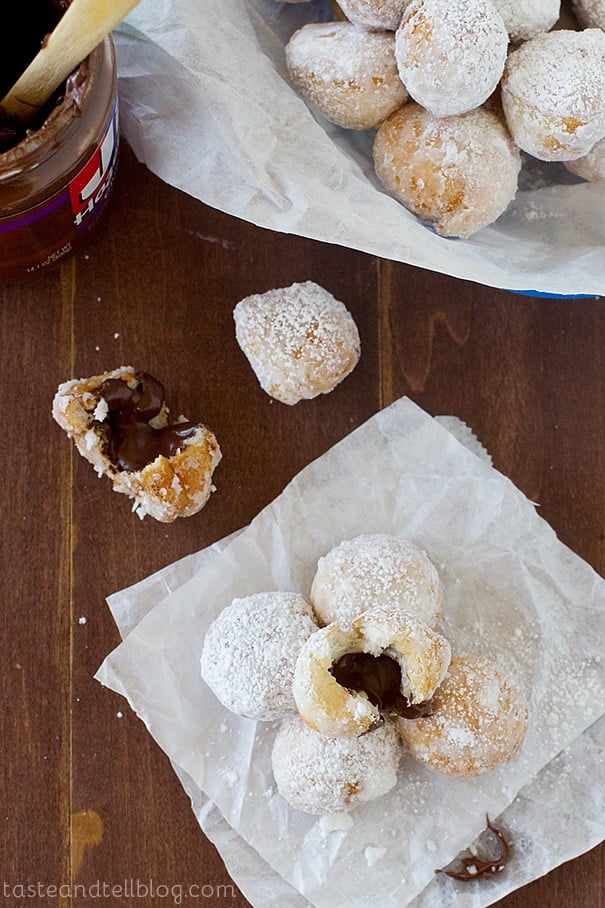 Chocolate Hazelnut Stuffed Donut Holes Back To School Blog Party