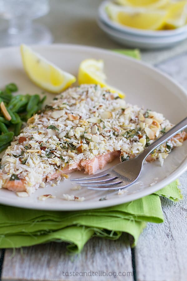 Almond Crusted Salmon - Taste and Tell