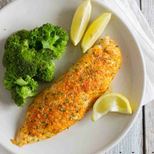 Fast And Easy Parmesan Crusted Tilapia Taste And Tell