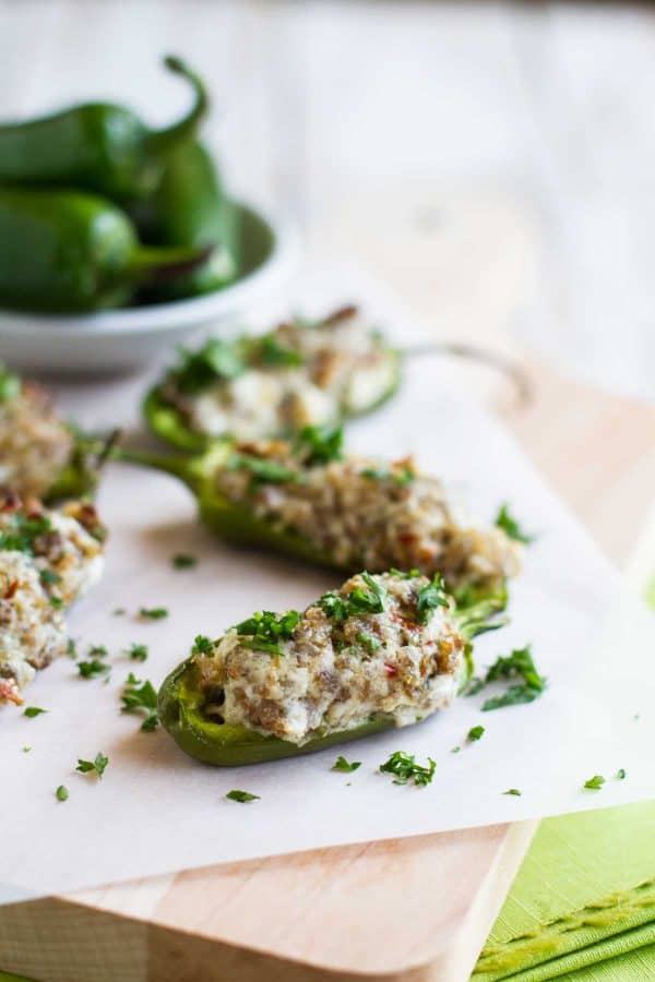 Stuffed Jalapenos with Sausage and Cream Cheese