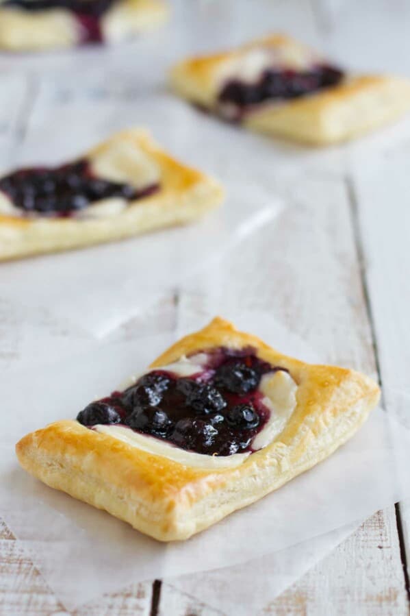 Puff Pastry Danish With Blueberries And Cream Cheese - Taste And Tell