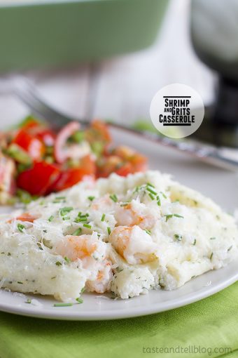 Shrimp and Grits Casserole - Taste and Tell