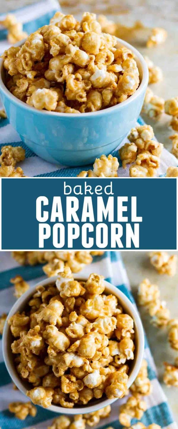 Homemade Baked Caramel Popcorn - Taste and Tell