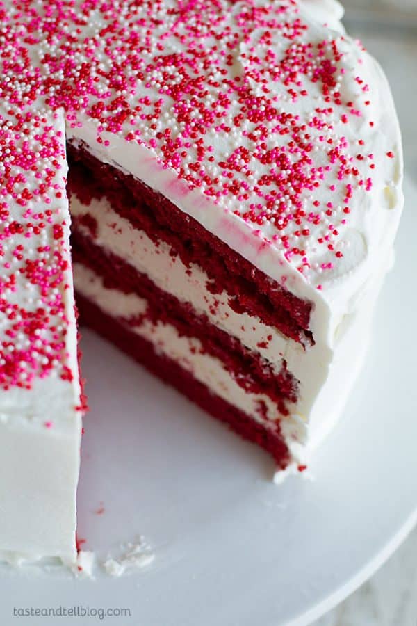 Red Velvet Ice Cream Cake Recipe - Taste and Tell