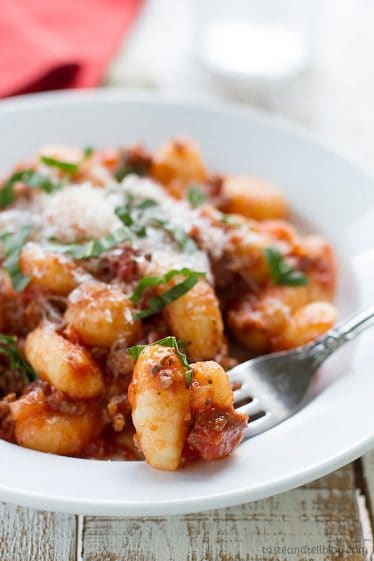 Gnocchi with Meat Sauce - Taste and Tell