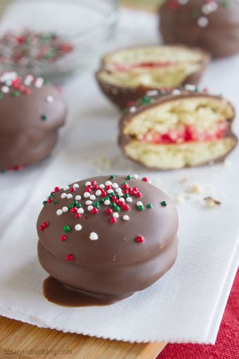 Chocolate Cherry Sandwich Cookies - Taste and Tell