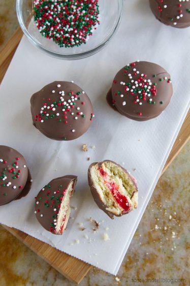 Chocolate Cherry Sandwich Cookies - Taste and Tell