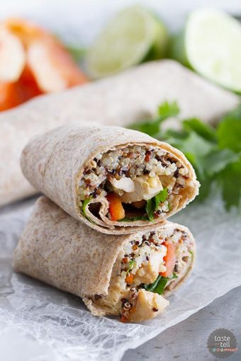 Thai Chicken Wraps with Quinoa - Taste and Tell