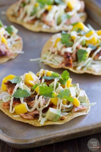 Instant Pot Chicken Tostadas Recipe - Taste and Tell