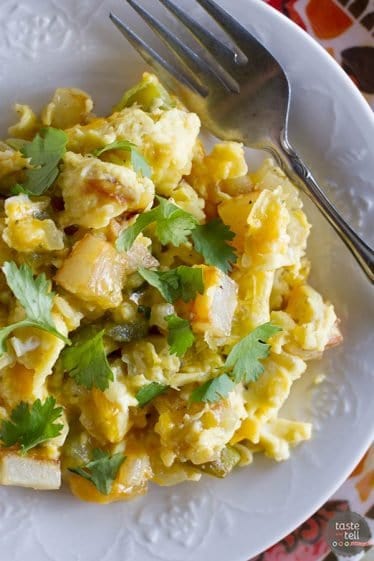 Poblano Chile Scramble - Taste and Tell