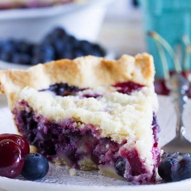 Cherry and Blueberry Cream Pie - Taste and Tell