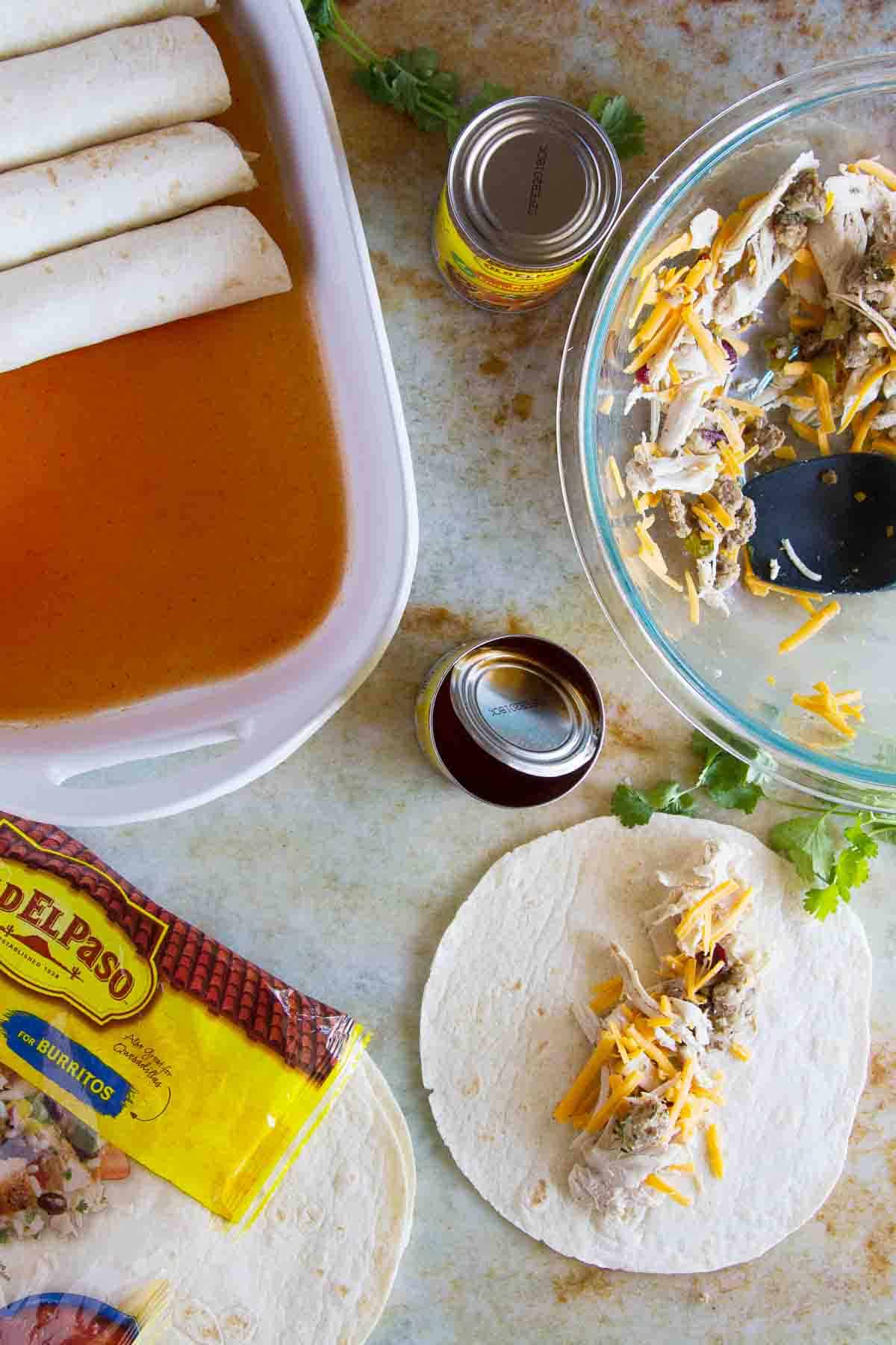 Thanksgiving Leftover Enchiladas - Taste and Tell