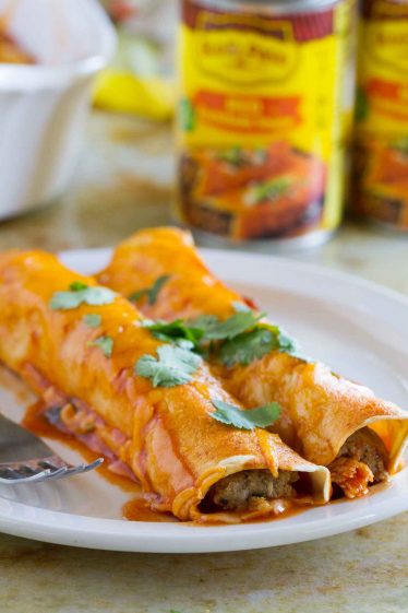 Thanksgiving Leftover Enchiladas - Taste and Tell