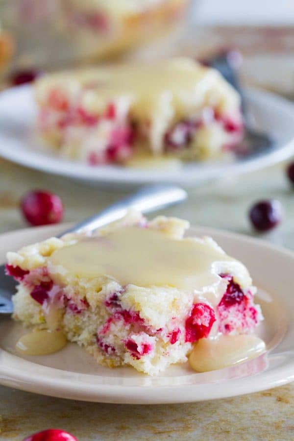 Cranberry Cake With Warm Butter Sauce - Taste And Tell