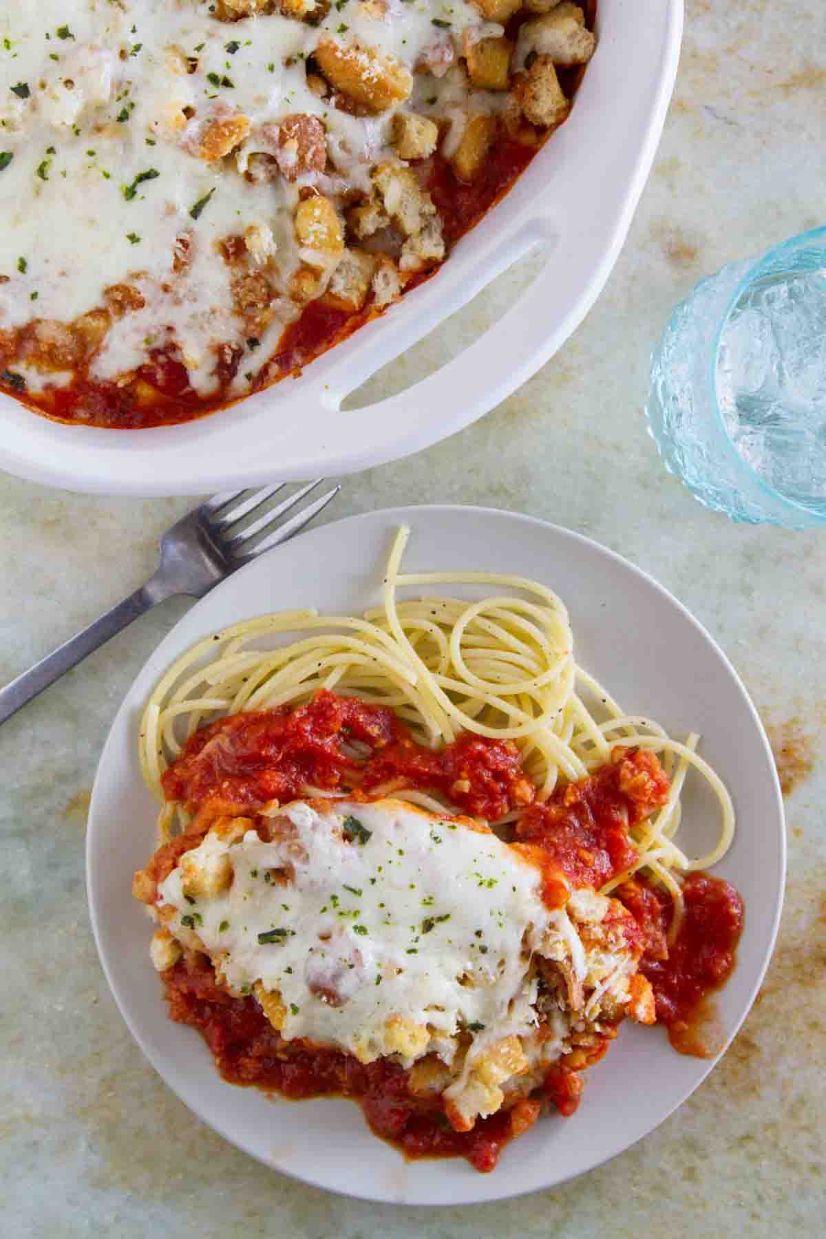 Cheater Chicken Parmesan Bake - Taste and Tell