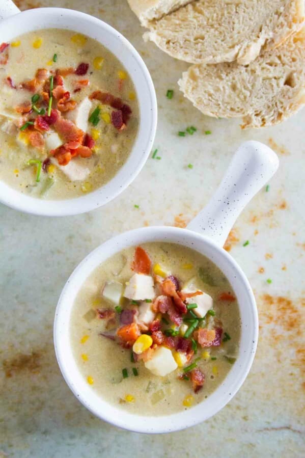 New England Chicken Corn Chowder - Taste and Tell