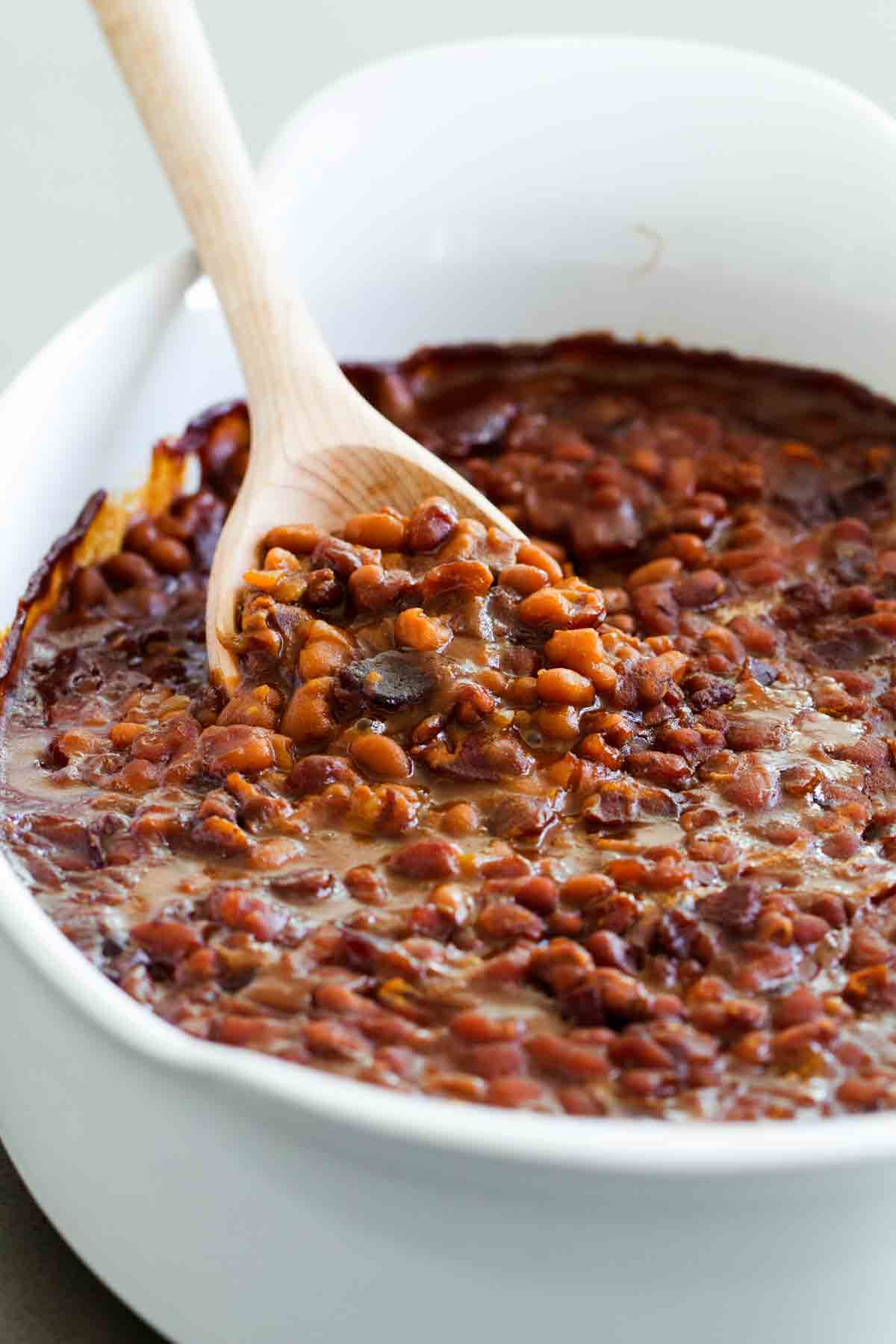Smoked Baked Beans with Brown Sugar and Bacon - Hey Grill, Hey
