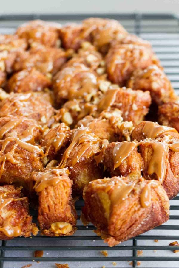 Salted Caramel Slow Cooker Monkey Bread - Taste and Tell
