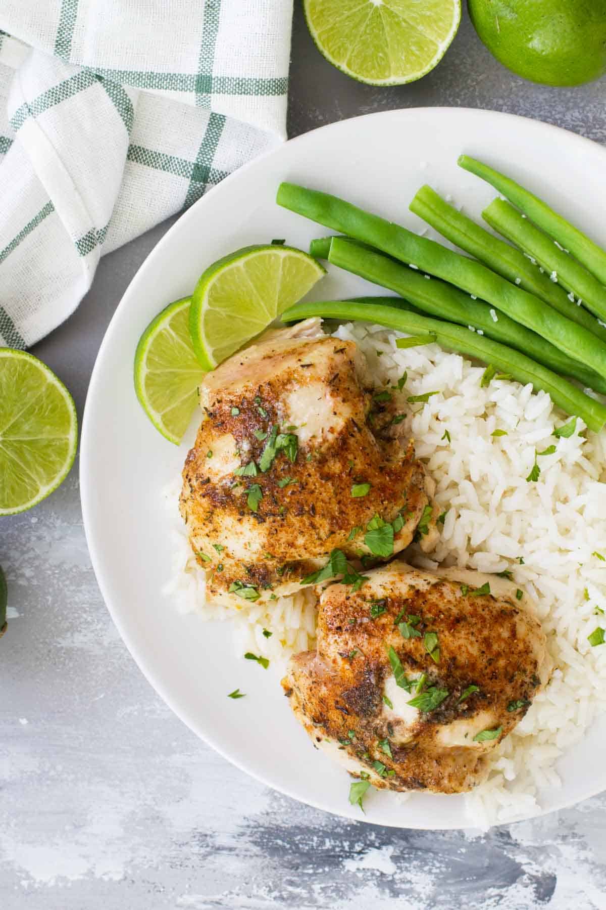 Easy Lime Baked Chicken Thighs - Taste and Tell
