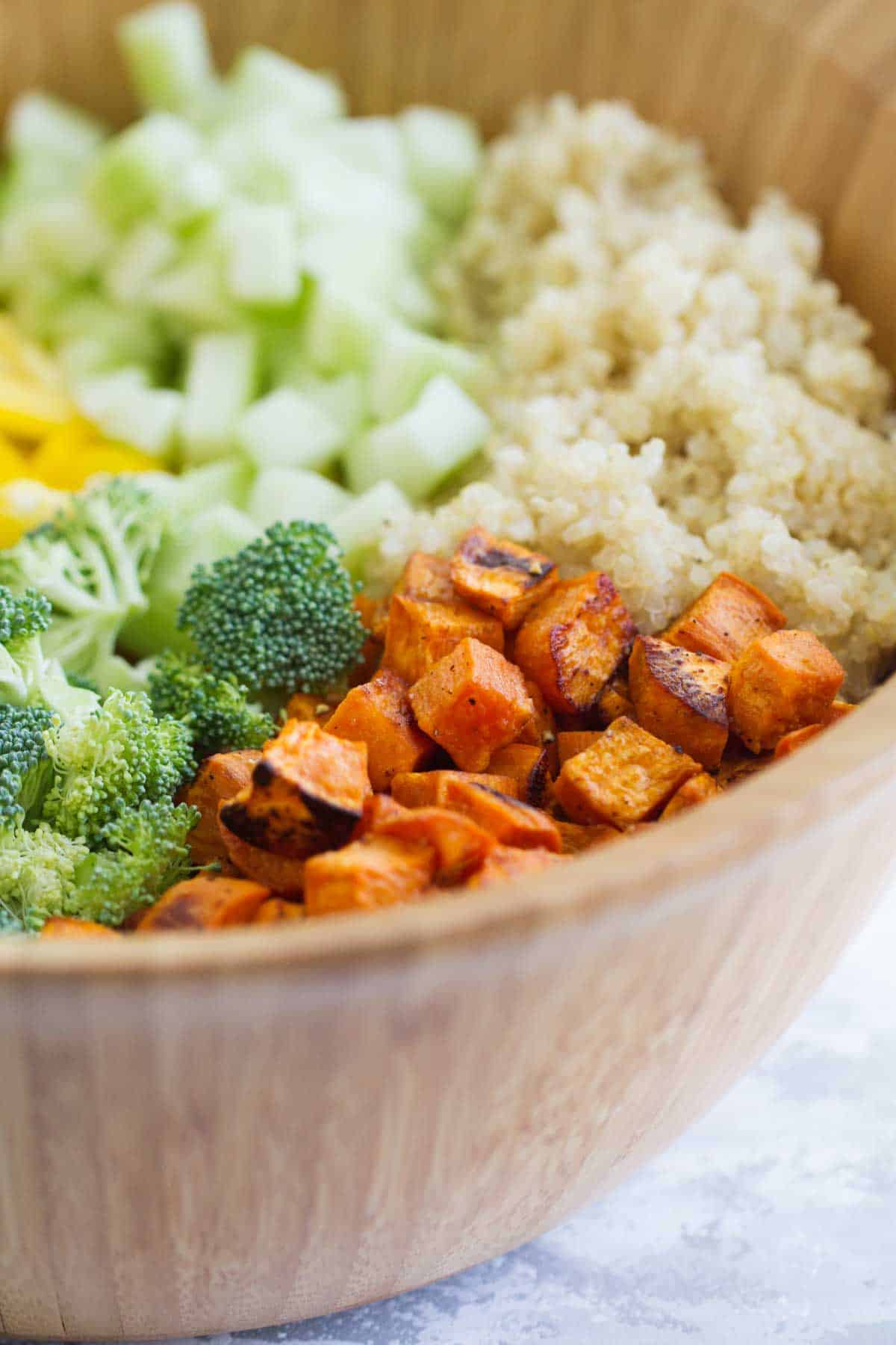 Roasted Sweet Potato Salad with quinoa